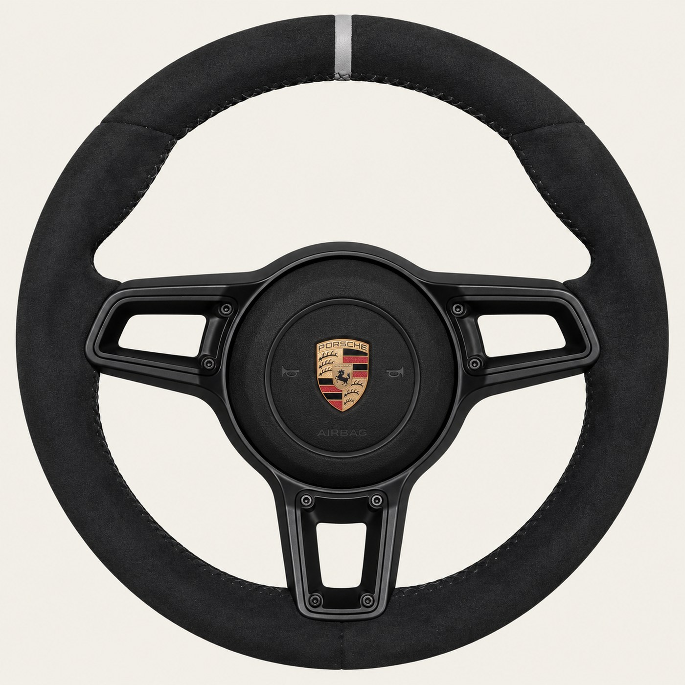 NOON wheel: Black Alcantara · Black GT riveted