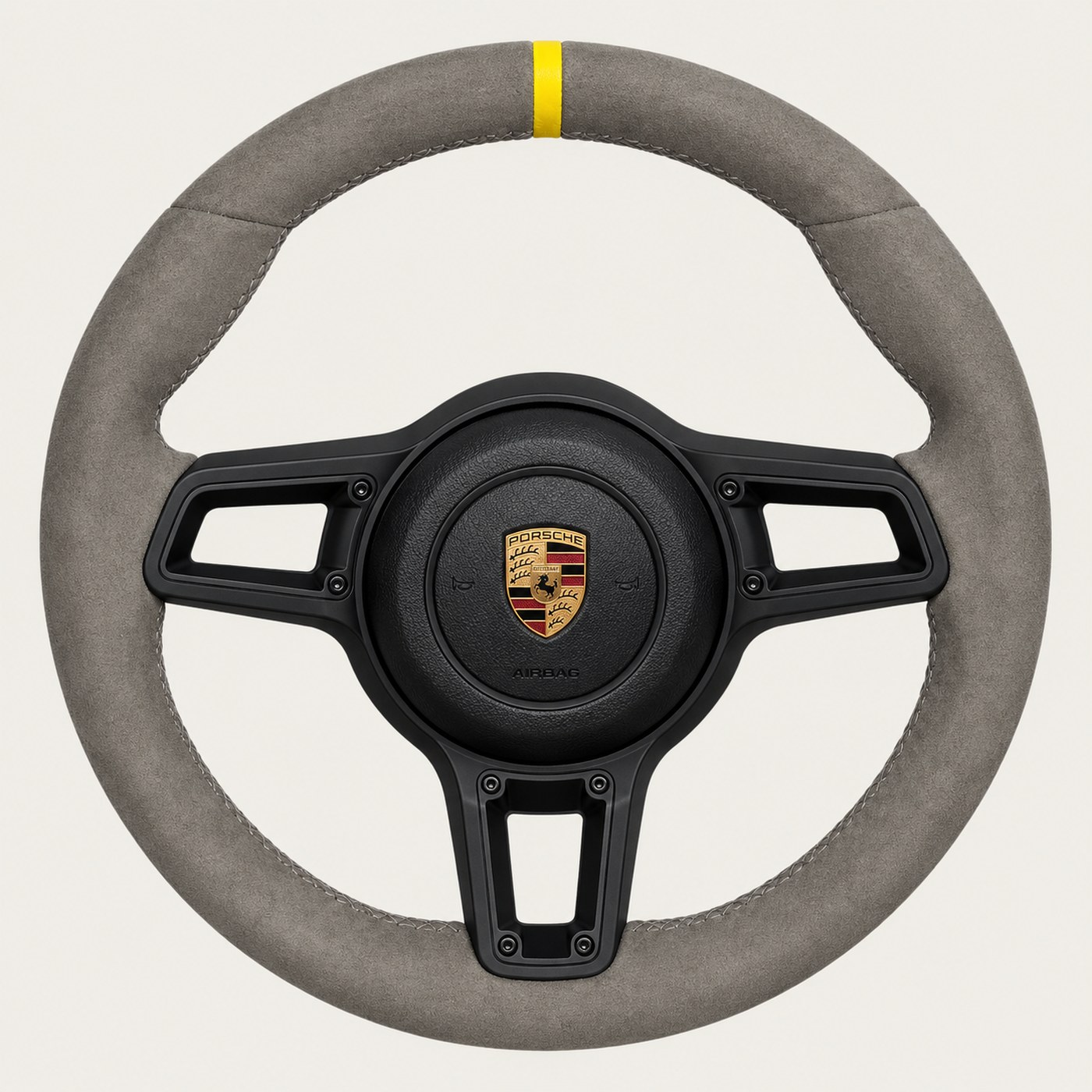 NOON wheel: Light grey Alcantara · Yellow stripe